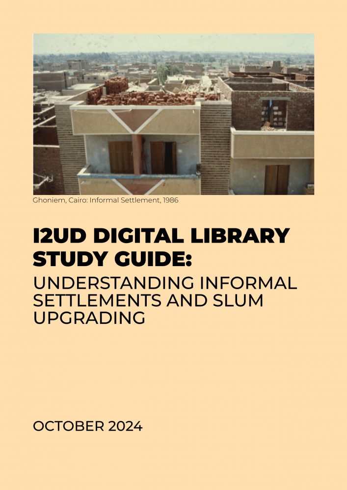 Cover page for I2UD Study Guide on Informal Settlements, October 2024